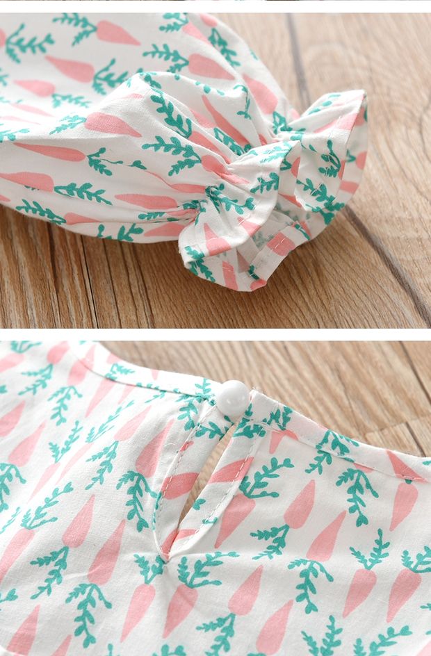 Áo xuân cho bé gái mới 2019 áo dài tay cho bé phiên bản Hàn Quốc áo sơ mi cotton in họa tiết hoang dã quần áo trẻ em hàn quốc