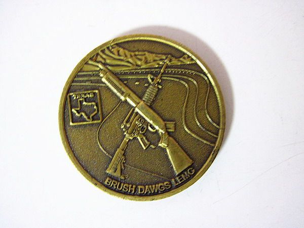 United States original Texas Highway Patrol pure copper medallion EDC Brass Wanderer commemorative coin