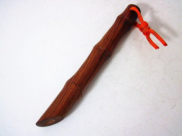 (Broken bamboo) hand-flowered pear wood BOKER cool stick EDC judge pen dot hole redwood defense Cuban vine