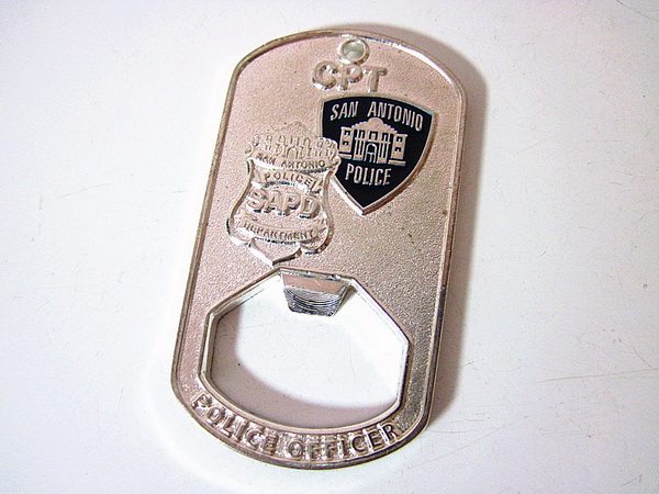 San Antonio Police Department, Texas, USA Pure Copper Commemorative Corkscrew EDC Dog Tag Driver