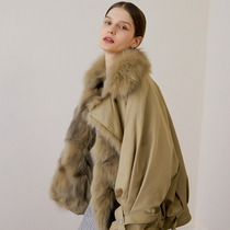 Ozhi country fox fur fur Pike women winter 2021 New thick down jacket fur one coat