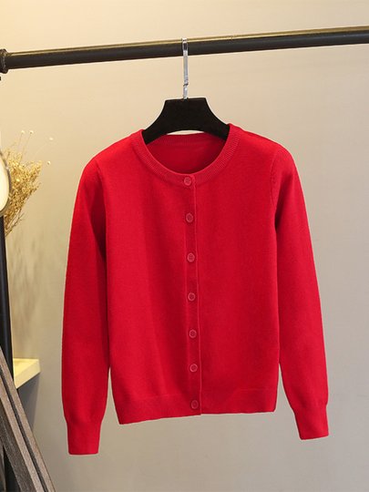 Новый кардиган-жакет 2025 года для женщин, вязаный укороченный приталенный свитер с круглым вырезом цвета авокадо для весны и осени, осенний топ.