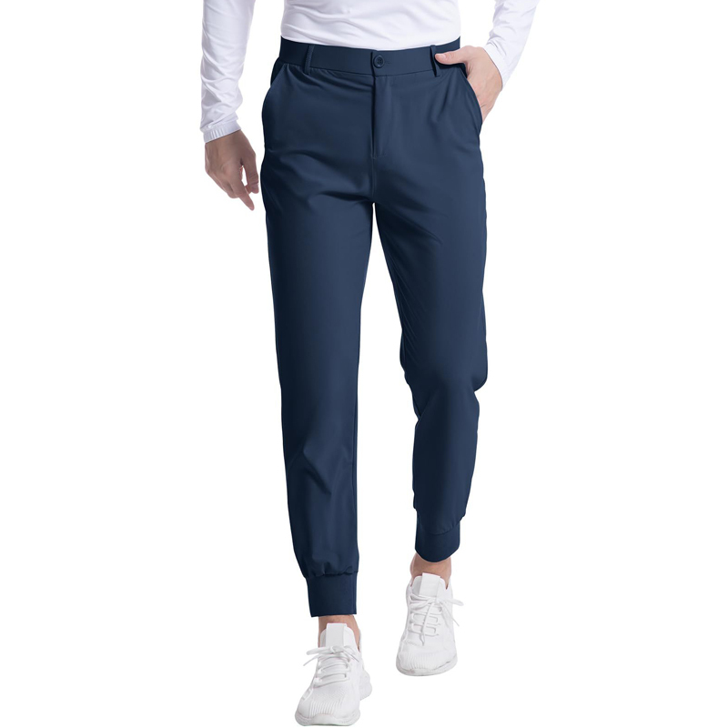 Golf Jogging Casual Pants for Men, New Summer Business Straight-Leg Solid Color Stretch Slim-Fit Sports Pants for Men