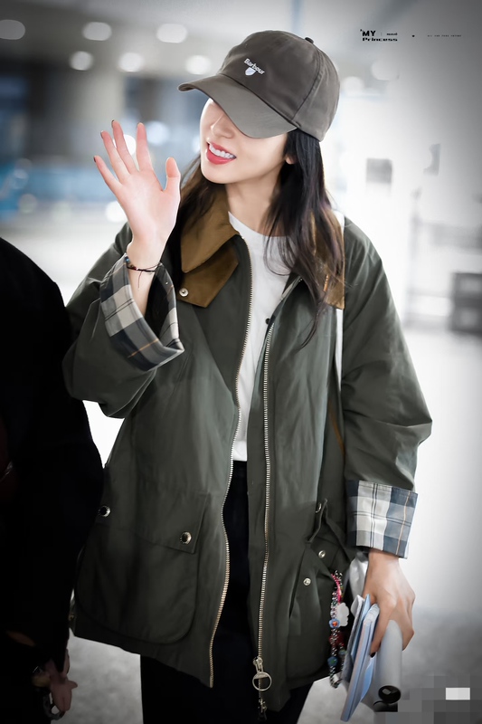 Celebrity Style Zhou Yutong Barbour Os Bedale Women's Wax-Free Jacket Icons Trench Coat Lsp0310