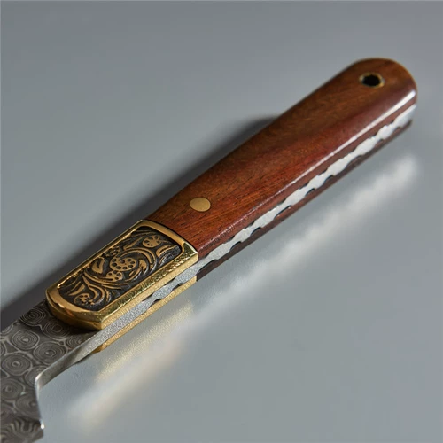 Стерилизация Damascus Pu'er Tea Knife Ebony Patter