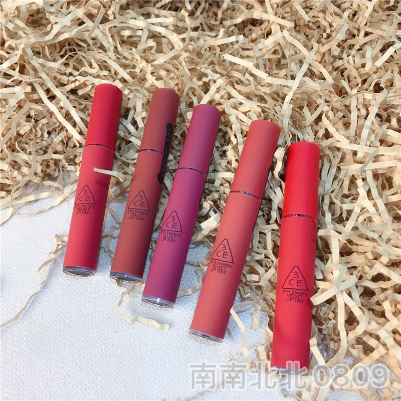 Korea 3ce glaze matte taupe brick red mousse velvet matte finish color cream