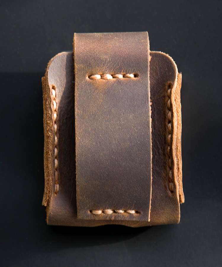 Bao da Zippo Zippo nhẹ hơn bảo vệ bao da xách tay retro da bò handmade treo thắt lưng tùy chỉnh túi lửa - Bật lửa cái bật lửa