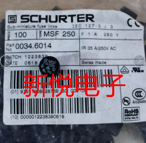 0034.6608 Schurter PC Board Non Resettable Fuse, Radial 200mA, 250V ac RS