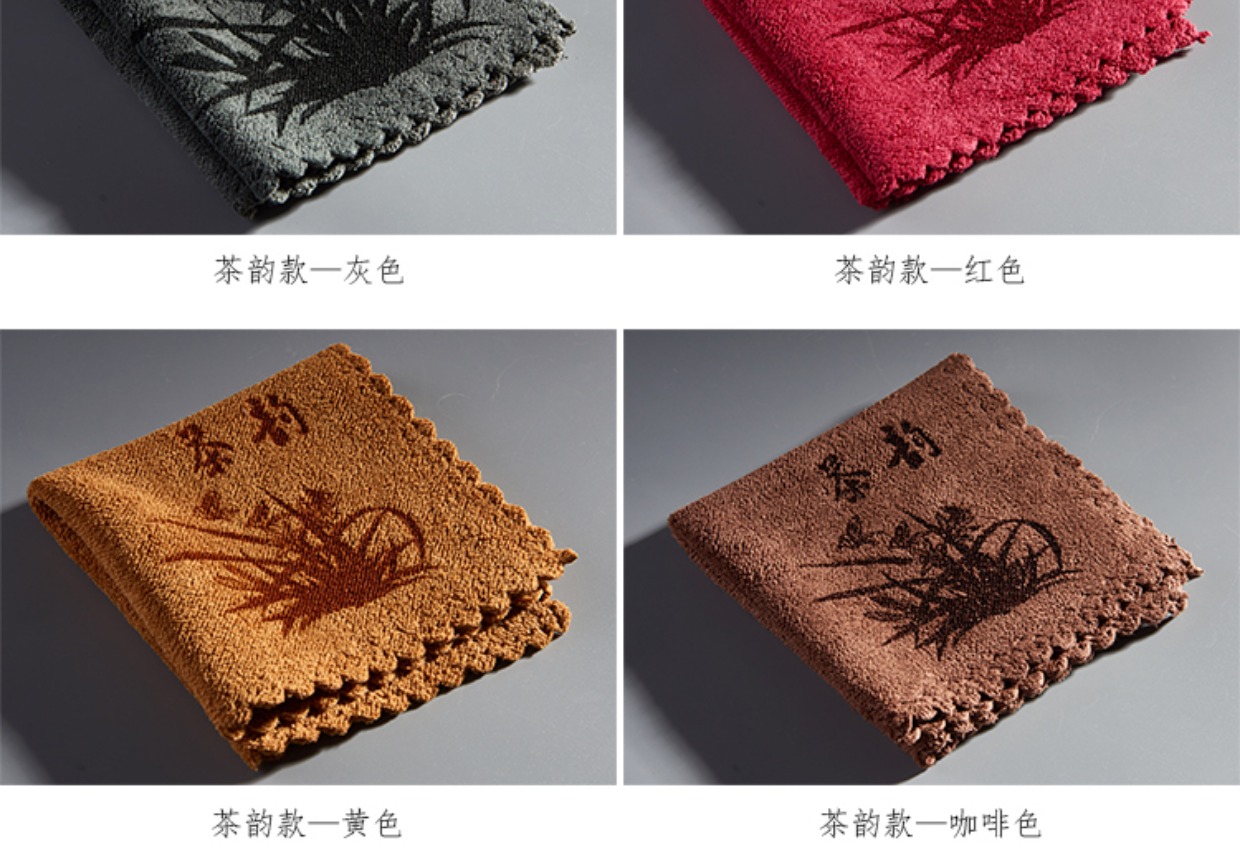 Một gói khăn trà cotton dày Tailong vải sợi nhỏ thấm nước vải rách Kung Fu bộ phụ tùng bình ủ trà 10l