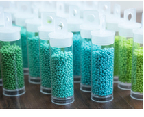 法式刺绣钉珠材料服装辅料2mm米珠圆珠 瓷珠绿色系列5色入10g一瓶