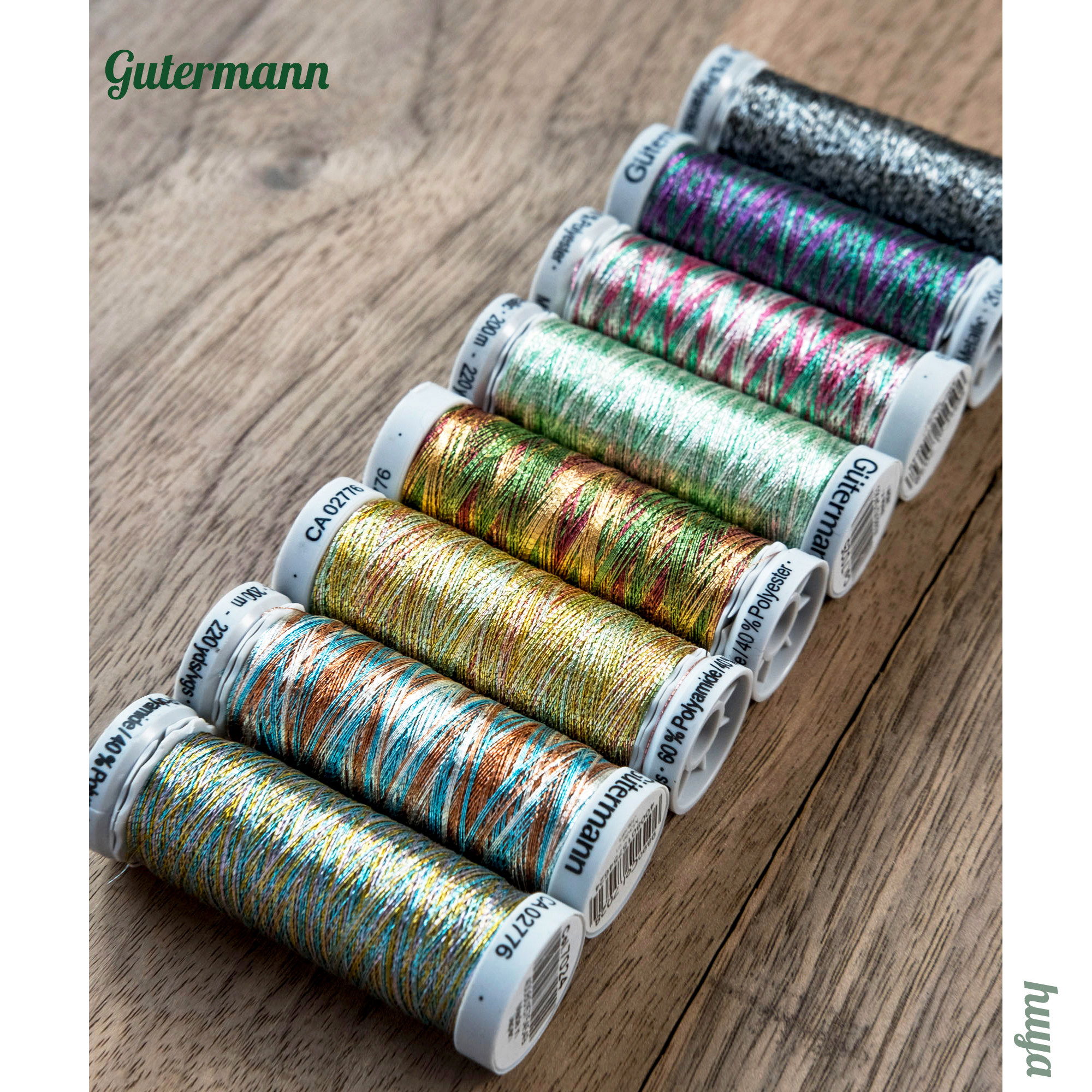 Method Embroidered Metal Embroidered Wire German Guttmann Gutermann Gradual Layer Metal Wire 200m Vol. 9 Color in