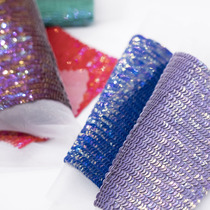 French embroidery material clothing accessories pet high temperature resistant sequins real color colorful 4mm concave sheet a string of 20cm