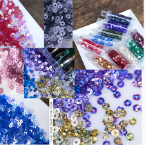 French embroidery high temperature resistant sequin material clothing embroidery accessories 3mm flat baby clothes embroidery nail beads 5g bottle