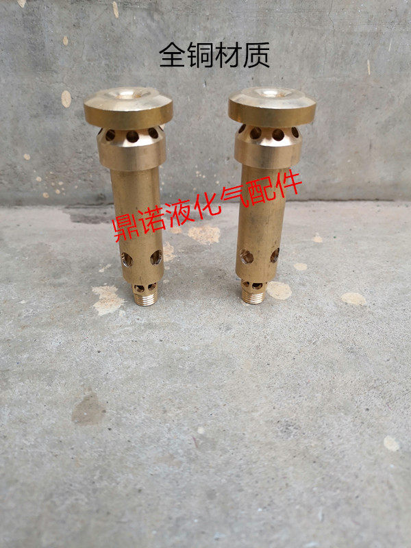 Menfurnace Combustion Nozzle Mechanical Jet Nozzle Liquid Gas Full Copper Jet Fire Head 10 * 1 Outer Silk Copper Column