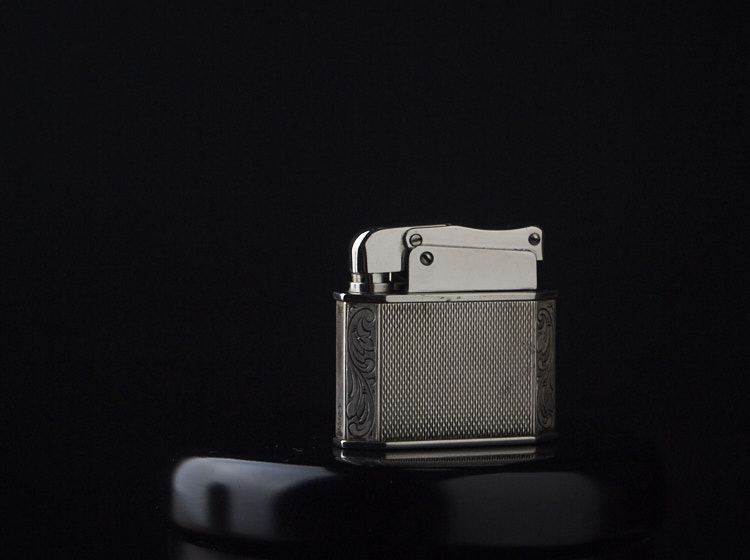 1950s Germany KW Carl Weedon octagonal sterling silver carved set antique lighter collection kerosene lighter