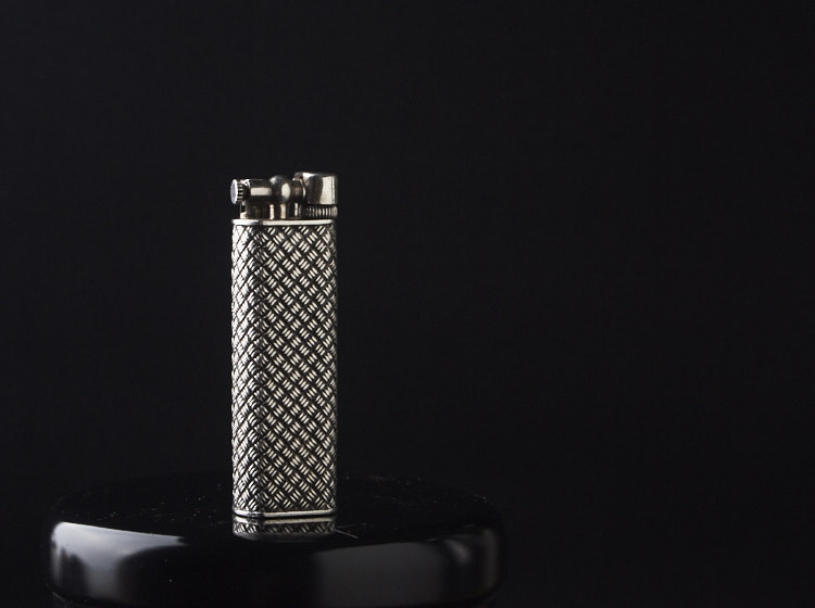 French production Dunhill Denghill Road Sylphide series pure silver braided tattooed arm-style gas lighter
