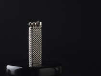 French Dunhill Dunxi Road Sylphide Series Sterling Silver Woven Type Gas Lighter