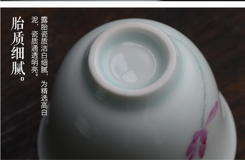 One thousand fire hand - made lotus kung fu restoring ancient ways of jingdezhen ceramic cups a small cup sample tea cup masters cup koubei