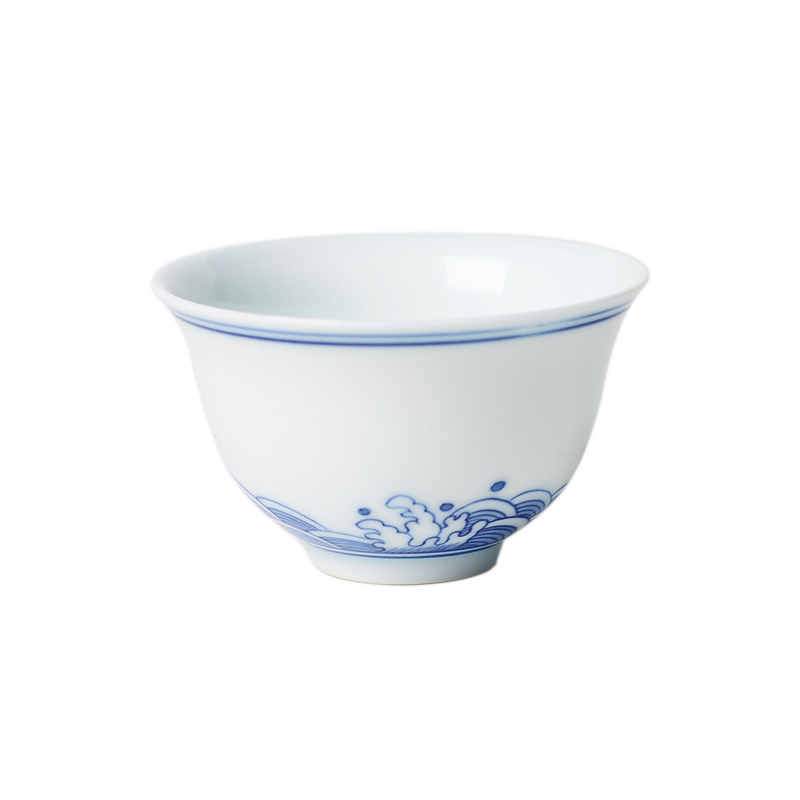 The Fire master cup one thousand cups of jingdezhen blue and white ceramics kung fu tea set manual hand - made single cups of tea cups