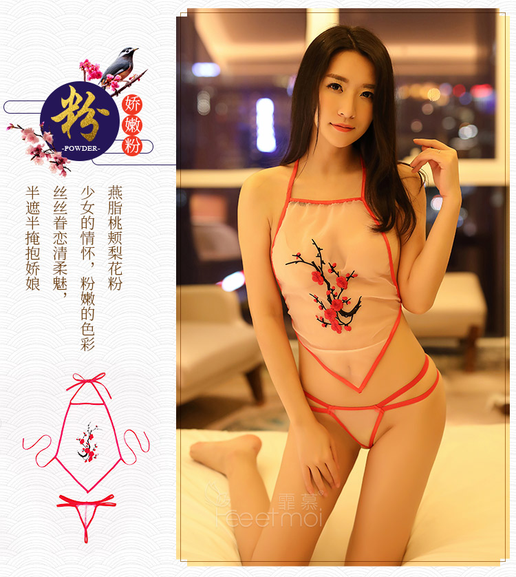 Đồ lót nữ tạp dề nữ gợi cảm dành cho người lớn thiết lập cung điện phong cách dân tộc đồ lót xuyên thấu