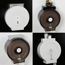 Wall-mounted large roll paper box Free hole hotel toilet tissue box Toilet round plate paper tube pylons