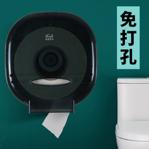Wall-mounted roll paper rack large roll paper box Non-punching toilet paper box tissue box toilet hanging paper tissue box