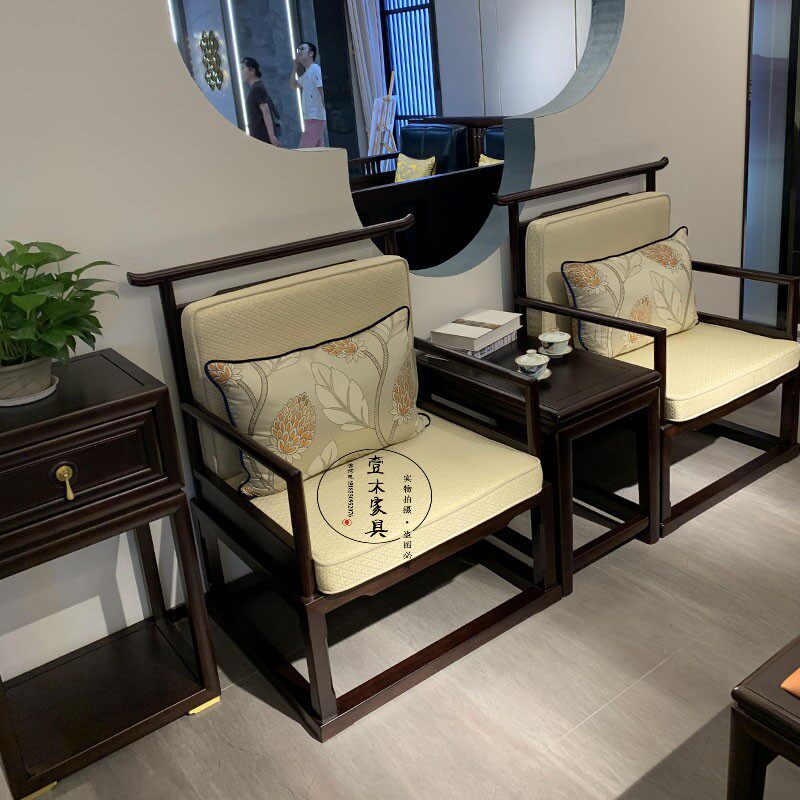 New Chinese Leisure Chair Three Piece Taiwan Chair Renaissance Hat Chair Zen Hotel to negotiate tables and chairs