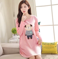 Đặc biệt cung cấp phụ nữ mùa xuân và mùa thu cotton XL váy ngủ phụ nữ đồ ngủ dài tay mùa thu và mùa hè ngắn tay cotton dịch vụ nhà shop đồ lót 