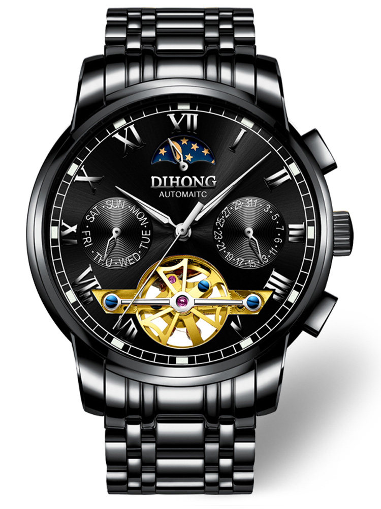 Top 10 brands of 2022 new Swiss emperor watch fully automatic mechanical men's hollow out luminous waterproof tourbillon