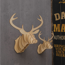 Christmas decoration Christmas Deer Nordic style model tenant hall bedroom deer head wall decoration DIY gift