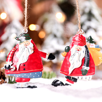 Santa Claus pendant Christmas scene arrangement dress up wrought iron Christmas tree package pendant Christmas decorations