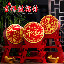 New Year decorations hem New Years Day Indoor desktop counters New spring wooden drum decorations Spring Festival arranged dress costumers