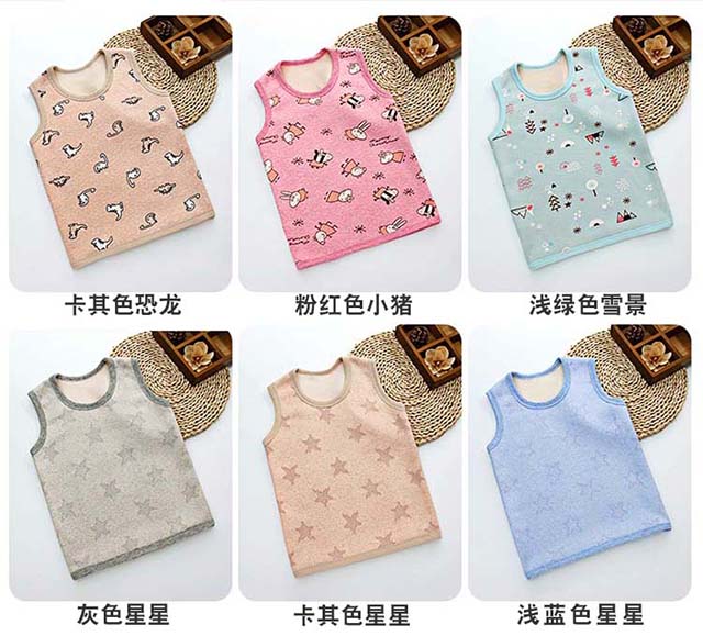 Áo vest trẻ em ấm áp cộng với nhung dày bé trai và bé gái mùa thu và mùa đông Áo vest trẻ em không tay áo gile cho bé trai sơ sinh