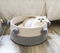 Net Red Cat Wintertime Winter Warm Depth Sleep Dog Kennel Closed Kitty Pet Bed All Season Universal