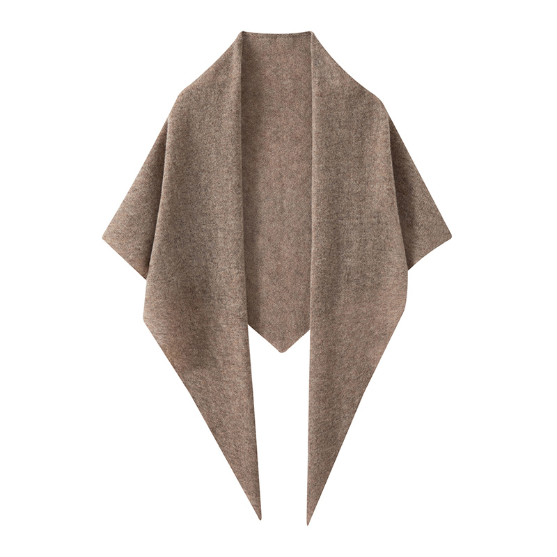 Foreign Trade Order 100% Australian Merino Wool Triangle Scarf for Women, Autumn and Winter Knitted Shawl, Neck Protection and Warm Scarf