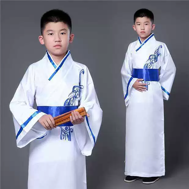 Trang phục trẻ em, Hanfu, thêu, Quyuan, bé trai và bé gái, guzheng, Han và Tang trang phục biểu diễn, trang phục chụp ảnh nhiếp ảnh - Trang phục