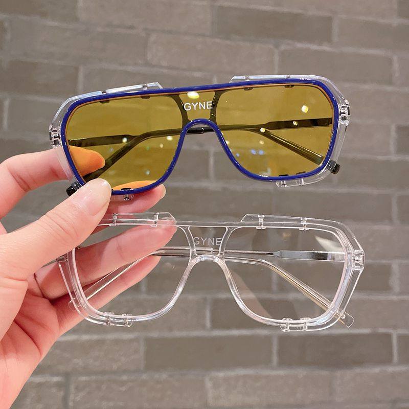 Children's anti-UV sunglasses boy fashion conjoined large frame sunglasses girl personality street patting glasses tide-Taobao