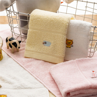 3条装uchino内野毛巾全棉日式刺绣儿童毛巾