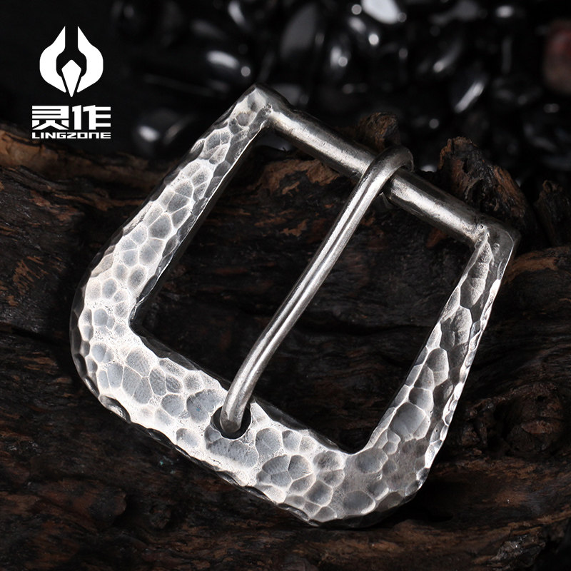 Lingui silver jewelry 999 pure silver belt buckle hand bear bear produced high - end custom belt buckle