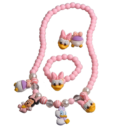 Детское ожерелье и браслет, комплект, милый аксессуар для волос, заколка для волос, резинка для волос