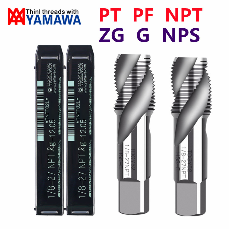 Imported YAMAWA pipe screw tap NPT1 8-28 G3 8 G1 2-14G3 4 taper pipe thread tap