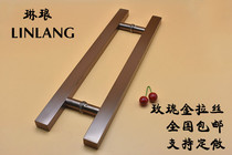 Modern minimalist stainless steel glass door handle square tube rose gold door handle sliding door wooden door handle