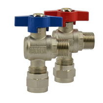 Triangle valve ball core large flow brass 4 minutes 6 minutes live gas water heater wall-mounted furnace dedicated 1216 1620