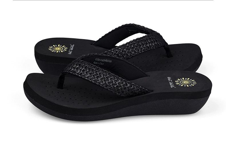 con dấu nóng mới dép nữ mùa hè mặc phẳng đáy giải trí sinh viên pinch flip flops kỳ nghỉ boho - Dép