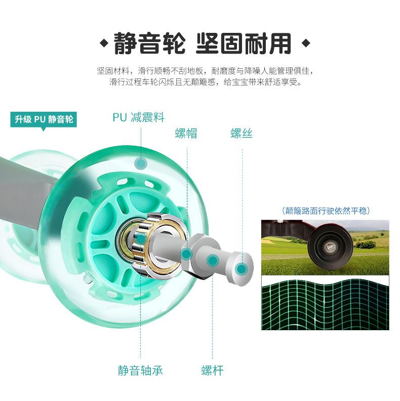 Eagle Hao xe xoắn yo xe đu xe trẻ em 1-3 tuổi xe bé gái xe cân bằng xe con - Smart Scooter xe thăng bằng puky