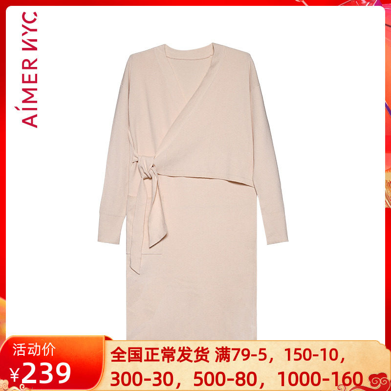 AIMER NYCAIMER Normadhanfu National Wind Home Sleeping Dress Woman Long Sleeve Warm Sleeping Dress