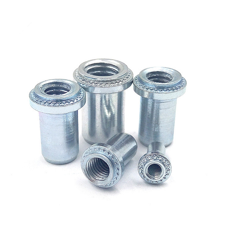 Waterproof sealing press riveting nut column B carbon steel environmentally friendly blue white zinc BS stainless steel BS4 stainless iron M3M4M5M6M8