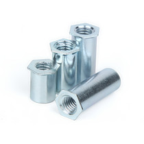SO-M6M8 through hole press riveting stud 6-25 open hole 8 75-11 thin plate hexagonal stud iron plating blue zinc