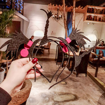 Halloween net red party hair hoop personality Demon night hair cave Korean version of Christmas girl pressure hair headdress tied headgear