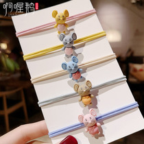 Little mouse hair rope Childrens baby head rope female tie hair Korean version of small fresh simple cute small leather case rubber band